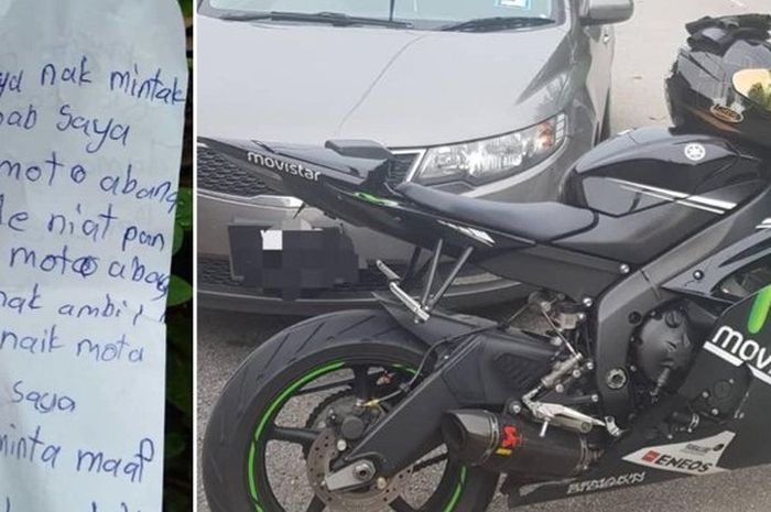 Yamaha R6 dicuri malah dibalikin lagi sama malingnya