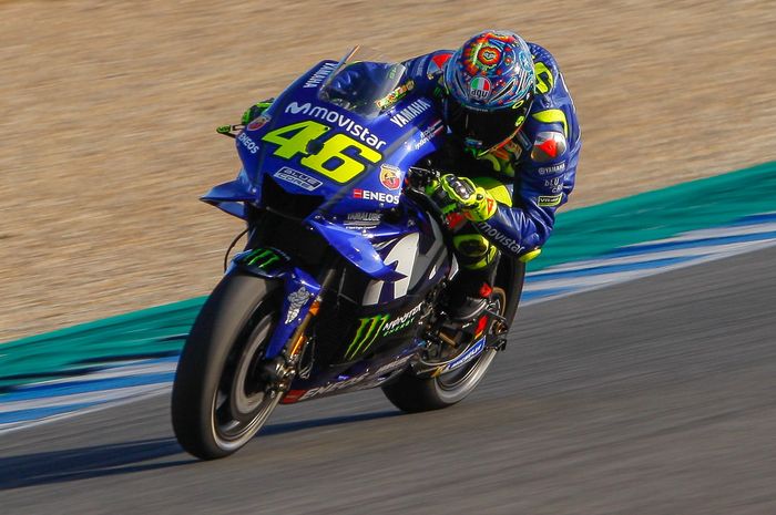 Valentino Rossi belum puas dengan mesin baru motor M1-nya di tes pramusim MotoGP 2019 Jerez, (28/11/2018)