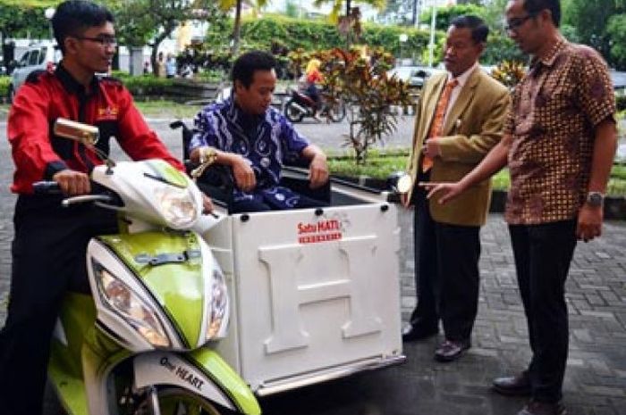 Ini Honda Spacy FI Roda Tiga Untuk Mahasiswa Difabel