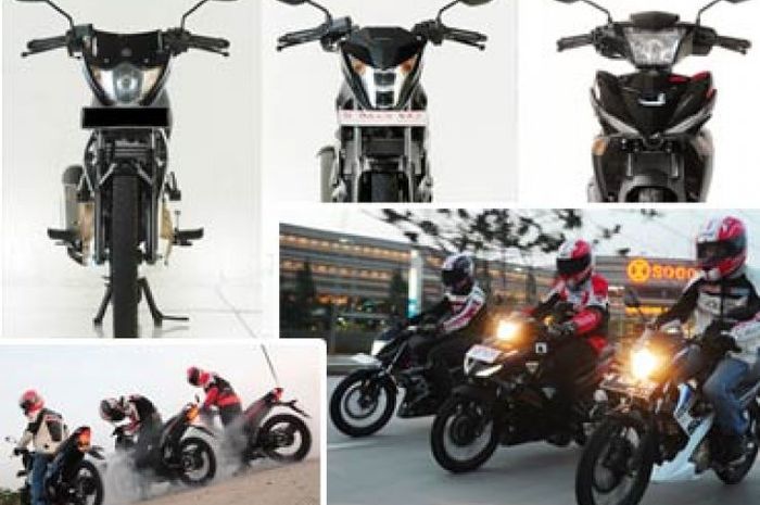 Nih Hasil Lengkap Komparasi Sonic 150R vs Satria F150 vs MX King 150 Versi OTOMOTIF