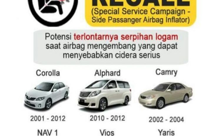 Campaign recall enam model Toyota