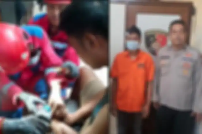 Maling Honda BeAT di Surabaya yang berhasil ditangkap nambah-nambahin polisi kerjaan. Damkar turun tangan