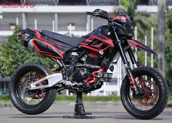 Dibikin Tambah Macho Kawasaki D Tracker 250 Pilih Kaki Kaki Aprilia Gridoto Com