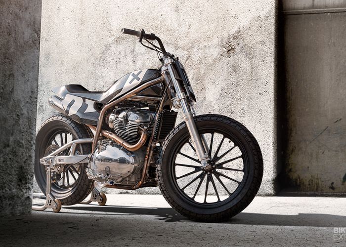 Twins Ft Royal Enfield Flat Track Pakai Rangka Harris Performance Gridoto Com