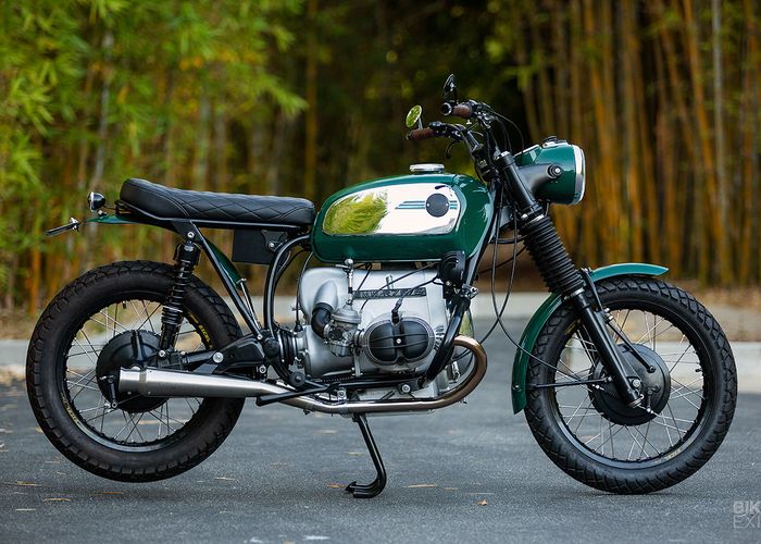 BMW R75 5 Jadi Scrambler Pakai Kelir British Racing Green Makin