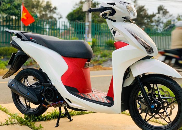 Honda Spacy Berparas Manis Modifikasinya Simpel Fokus Area Kaki Kaki Gridoto Com