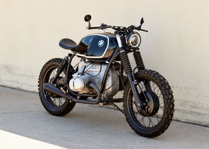BMW R75 5 Bergaya Bobber Pakai Ban Tahu Makin Keluar Sangarnya