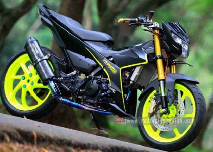 Satria Fu Modif : Drag Bike Modifikasi Satria Fu Home Facebook - Untuk penggemar modifikasi banyak juga yang merubah ukuran ban ataupun velgnya.