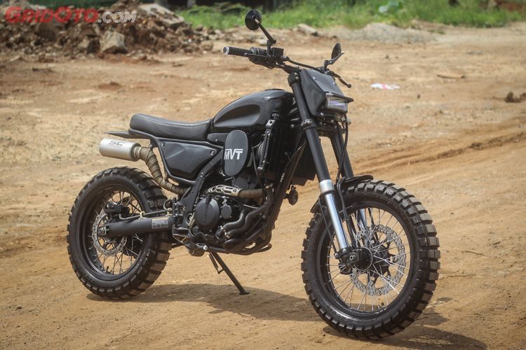 Modifikasi Kawasaki D Tracker 250 Dirombak Ala Scrambler Jangkung Gridoto Com