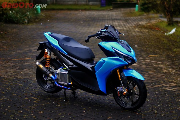 Yamaha Aerox 155 Connected Kena Modif Impresif Kaki Kaki Makin Kekar Gridoto Com