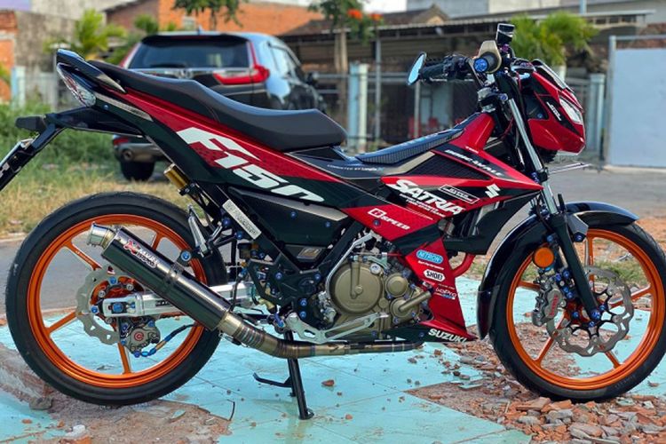 Sekilas Standar Modif Suzuki Satria F150 Ini Main Detail Dilihat Dari Dekat Baru Berdecak Kagum Gridoto Com