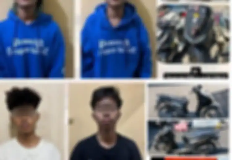 Penunggang NMAX dan BeAT di Sragen Diangkut Polisi, Barang Bukti Tiang Bendera