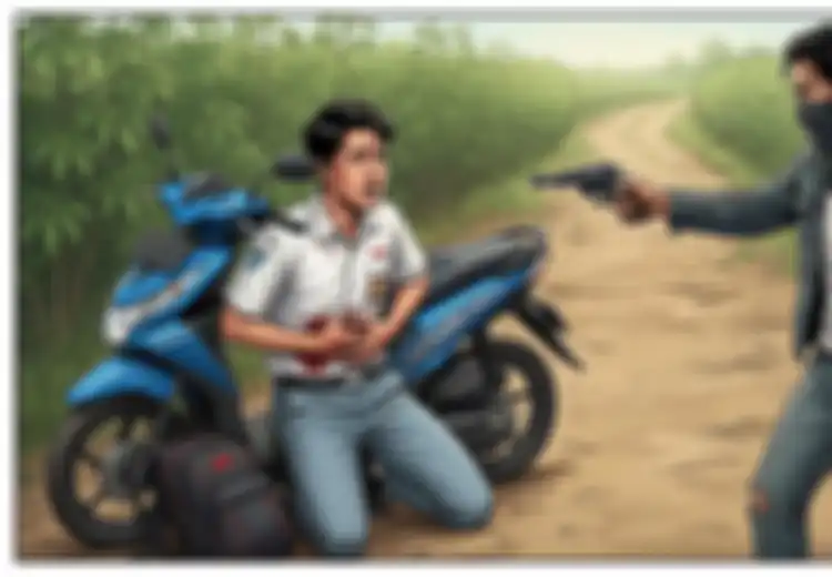 Honda BeAT Siswa SMA Dirampas Begal Sadis, Perut Kiri Ditembak Senpi Saat Berangkat Sekolah