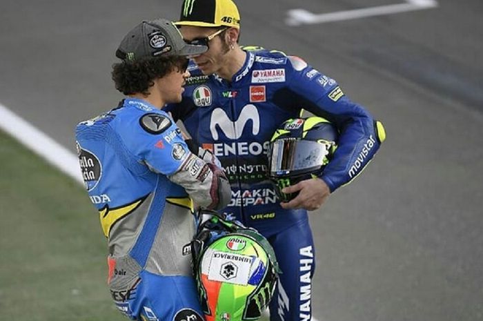 Valentino Rossi dan Franco Morbidelli .