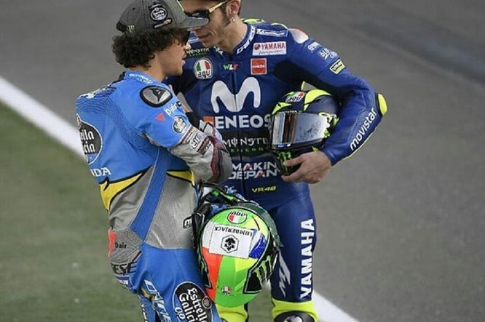 Serius nih bisikan Valentino Rossi ke Franco Morbidelli gosipnya mau diajak ke tim satelit Yamaha