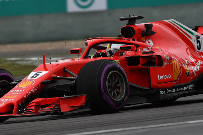 Sebastian Vettel di GP F1 China 2018