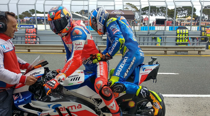 Jack Miller boncening Alex Rins di FP3 MotoGP Australia