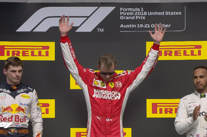 Kimi Raikkonen menang F1 Amerika 2018