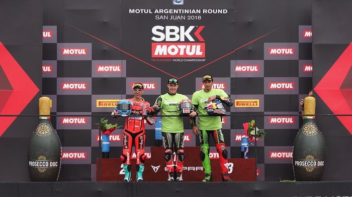 Jonathan Rea menang race 1 World Superbike 2018 di Argentina