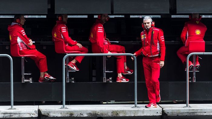 Team principal Ferrari Maurizio Arrivabene. Ferrari akan berjuang untuk gelar juara dunia konstruktor