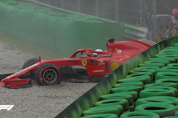 Sebastian Vettel crash di FP2 F1 Italia