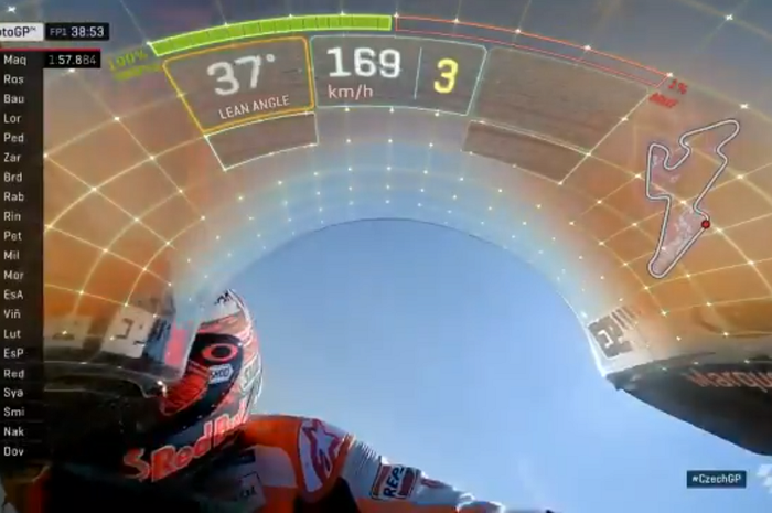 Tampilan onboard camera di MotoGP Ceko 2018