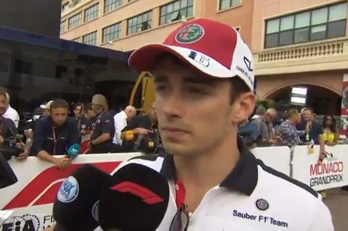 Charles Leclerc di GP F1 Monako