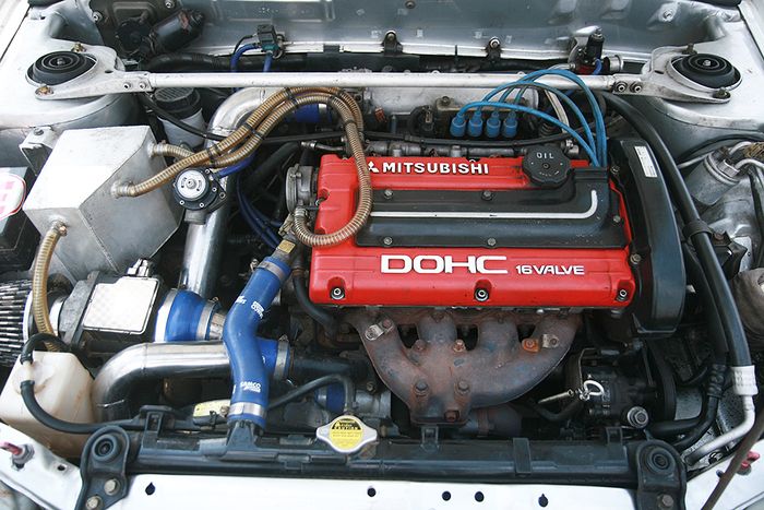 Mesin. Mitsubishi Lancer Evolution RS II. Mesin dimodifikasi ulang di bengkel Engine+ Motorsport