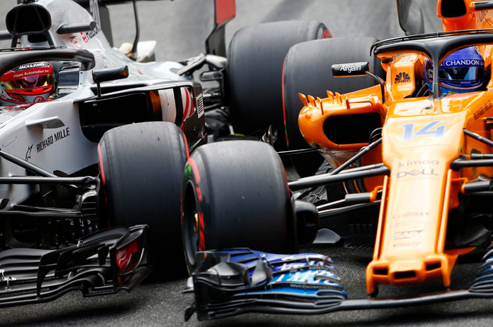 Kevin Magnussen dan Fernando Alonso di kualifikasi F1 Italia 2018