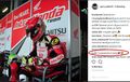 Ada Komen Cewek di Akun Juara Sport 250 cc Asia Gerry Salim, Bikin Baper! 