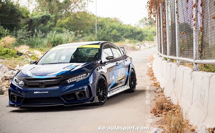 Tampilan depan pakai bumper dan spoiler custom