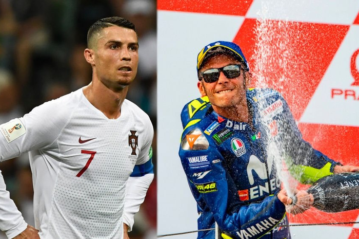 Cristiano Ronaldo dan Valentino Rossi