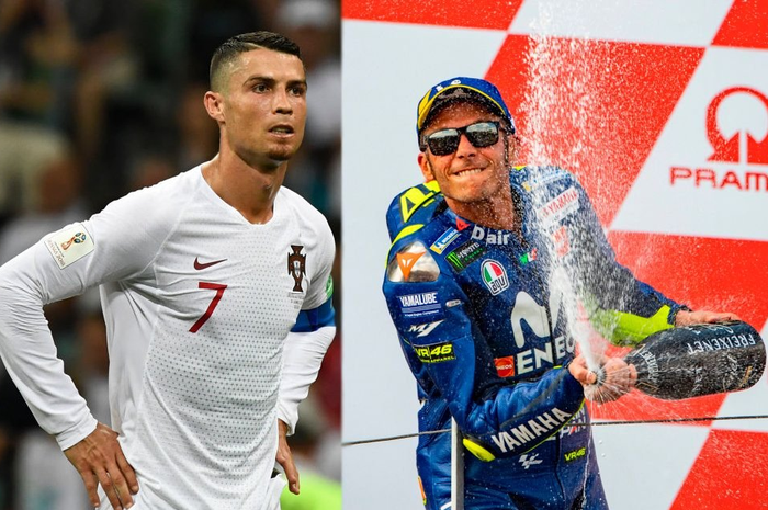 Cristiano Ronaldo dan Valentino Rossi
