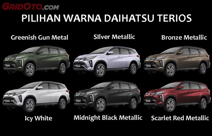 Pilihan warna mobil baru Daihatsu Terios