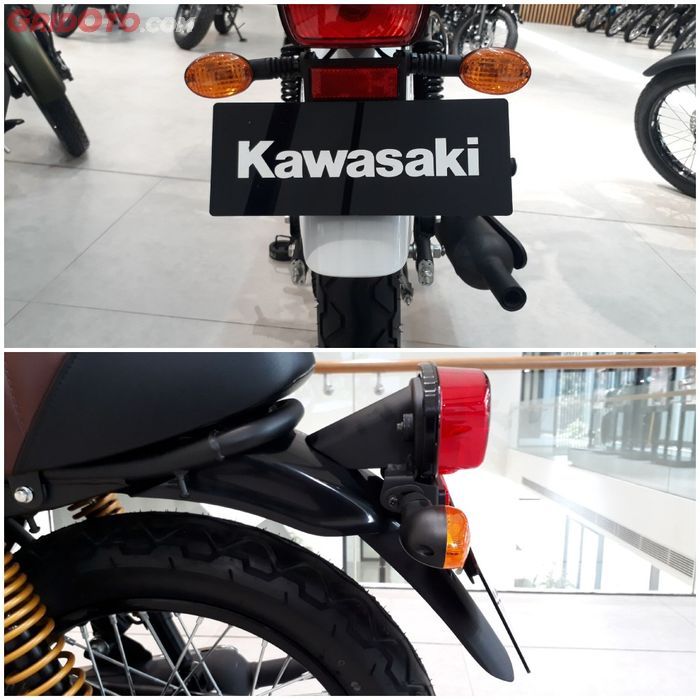 Kawasaki W175 standar (atas), Kawasaki W175 Cafe (bawah)