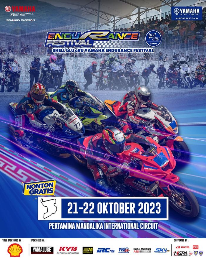 Yamaha Endurance Festival ada beberapa kelas yang dilombakan, mulai kelas R6 Community, kemudian R25 Pro Rider, R25 Community, R15 Community, R15 Media dan kelas baru R1 Community.