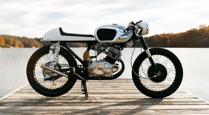 Honda CB160 custom cafe racer milik Jeanie Salling (JMS Customs), dilansir oleh Bikebound.com