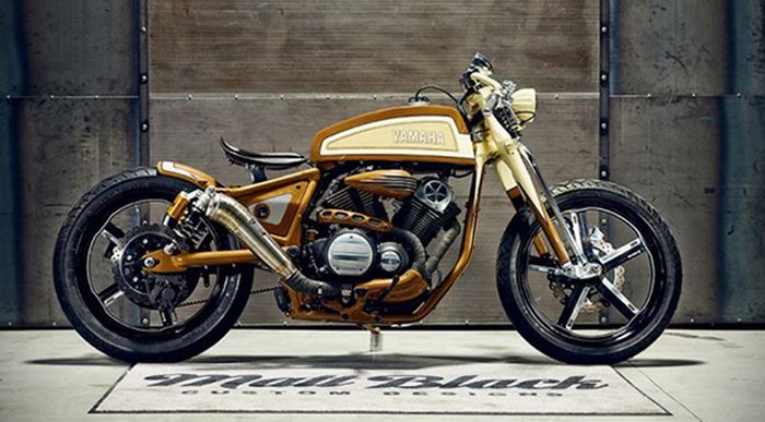 Yamaha XV950 custom bobber dari Matt Black Custom Design