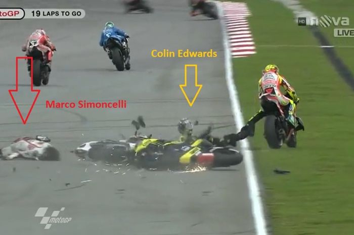 Marco Simoncelli Crash di MotoGP Sepang