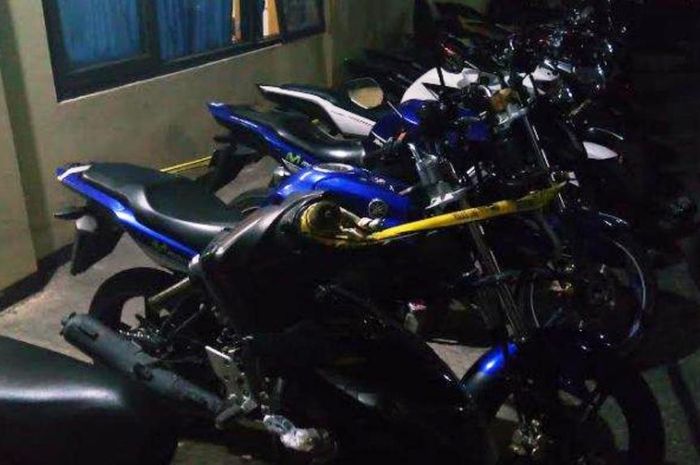 Sejumlah sepeda motor curian diamankan di Mapolres Kupang Kota pada Rabu (19/12/2018) malam. 