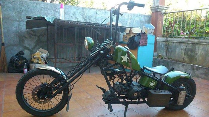 Yamaha Jupiter Z custom chopper besutan Rob Malapitan