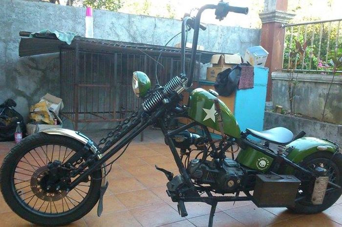 Yamaha Jupiter Z custom chopper besutan Rob Malapitan