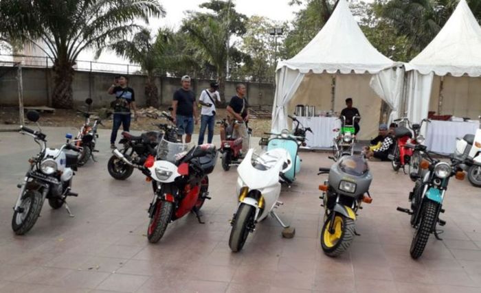 Deretan motor mini hasil custom dan bikinan pabrik yang dijual di Otobursa Tumplek Blek 2018