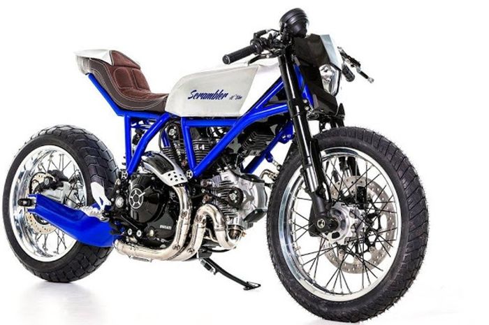 Ducati Scrambler &ldquo;AL13 Blue&rdquo; custom dari Moto Puro