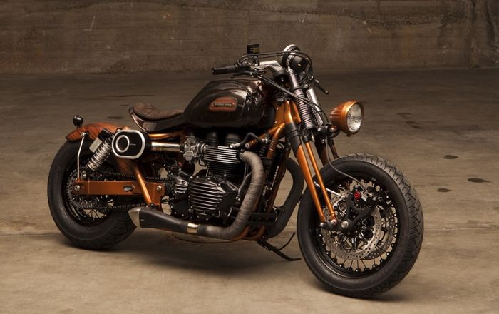 Triumph Bonneville bobber bertema steampunk dari Officine GP Design