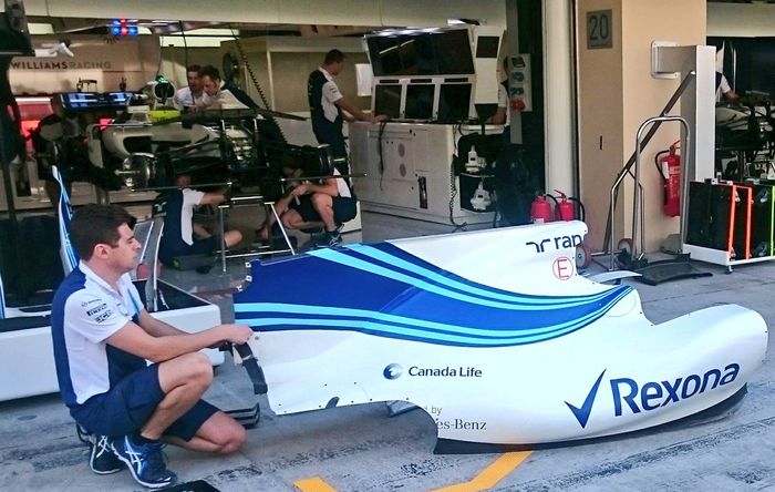 Livery mobil tim Williams Marini Racing di F1 Abu Dhabi