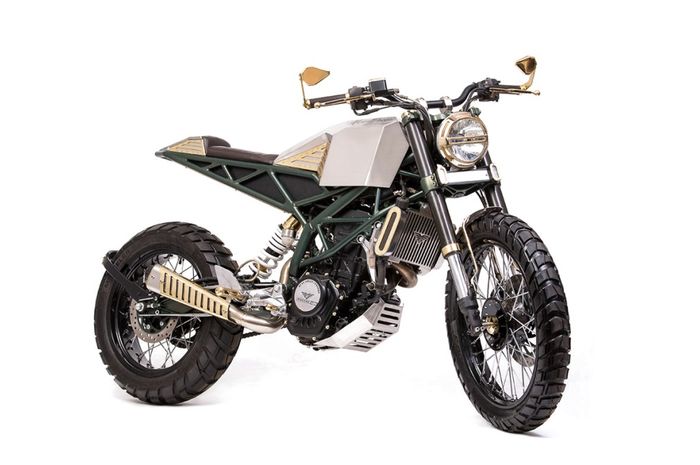KTM Duke 200 custom scrambler dari Mean Green Customs, dilansir oleh Thebikeshed.cc