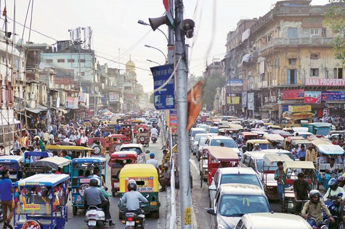 Potret kemacetan di ruas jalan salah kota di India