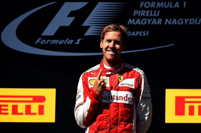 Sebastian Vettel dua kali menang di GP F1 Hongaria, pada 2015 dan 2017