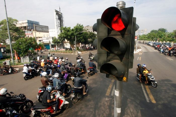 ilustrasi lampu merah